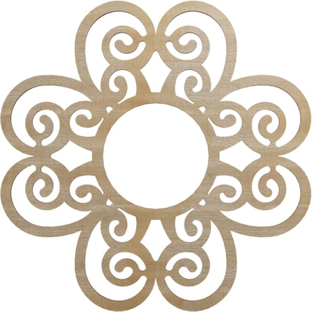 Ekena Millwork Cohen Wood Fretwork Pierced Ceiling Medallion, Hickory, 18"OD x 6 1/8"ID x 1/4"T CMWP18X18X0250COHI